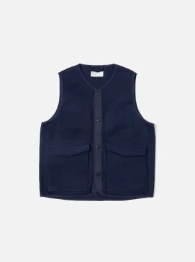 Gilet 4 POCKETS Navy Melton